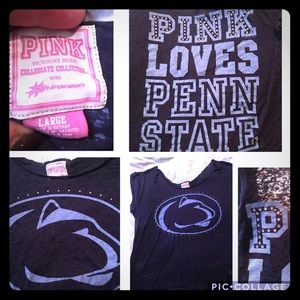 *EUC RARE*Large VS Pink PENN STATE Burn Out Tee